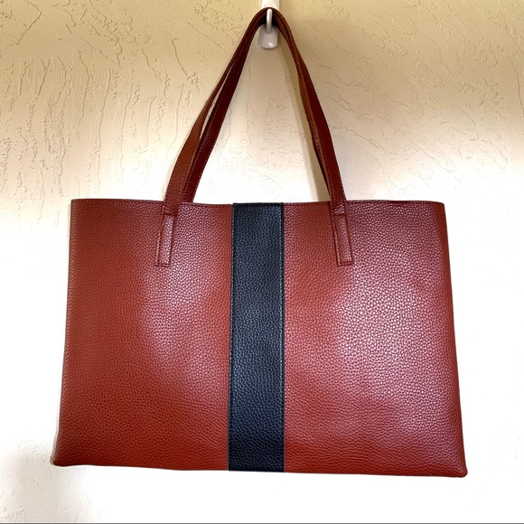 Vince Camuto Handbags - Vince Camuto Luck Tote Pebbled Vegan Leather Brown